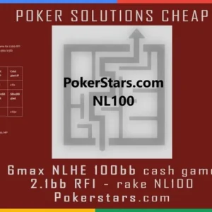POKER GTO SOLUTIONS 6MAX NLHE 100BB CASH GAME – 2.1BB RFI – RAKE NL100